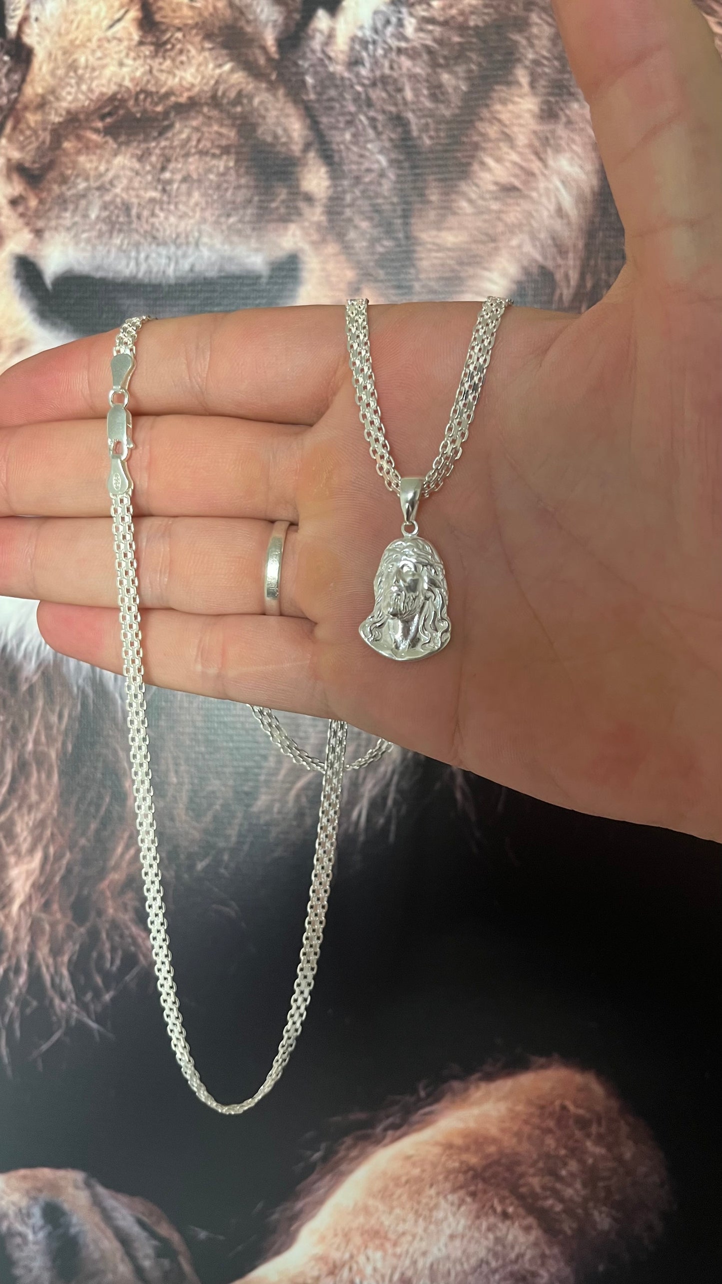 CORRENTE ESTEIRA/BISMAK 3,5MM X 70CM + PINGENTE DE CRISTO