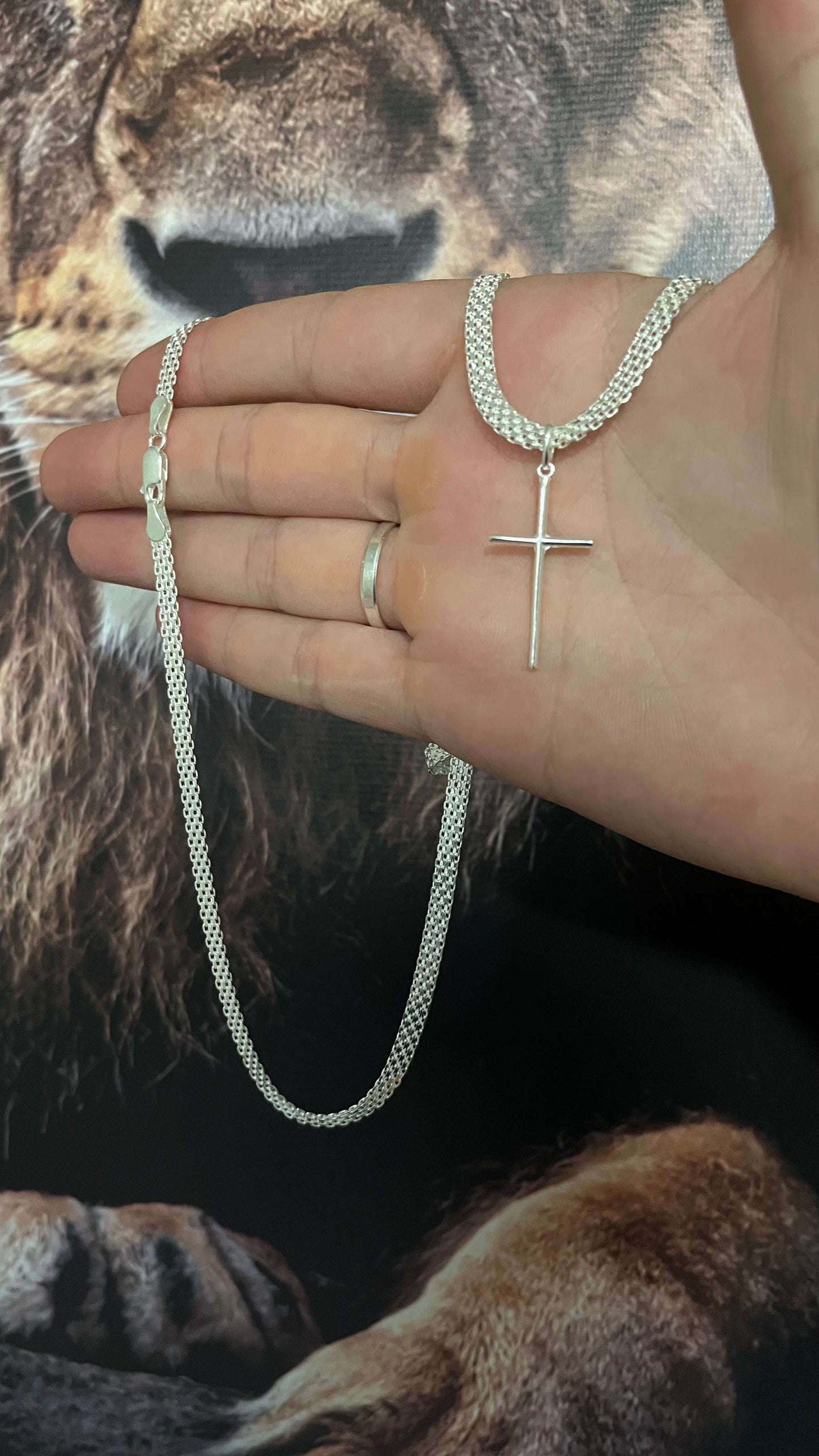 CORRENTE ESTEIRA/BISMAK 4MM X 70CM + PINGENTE PALITO