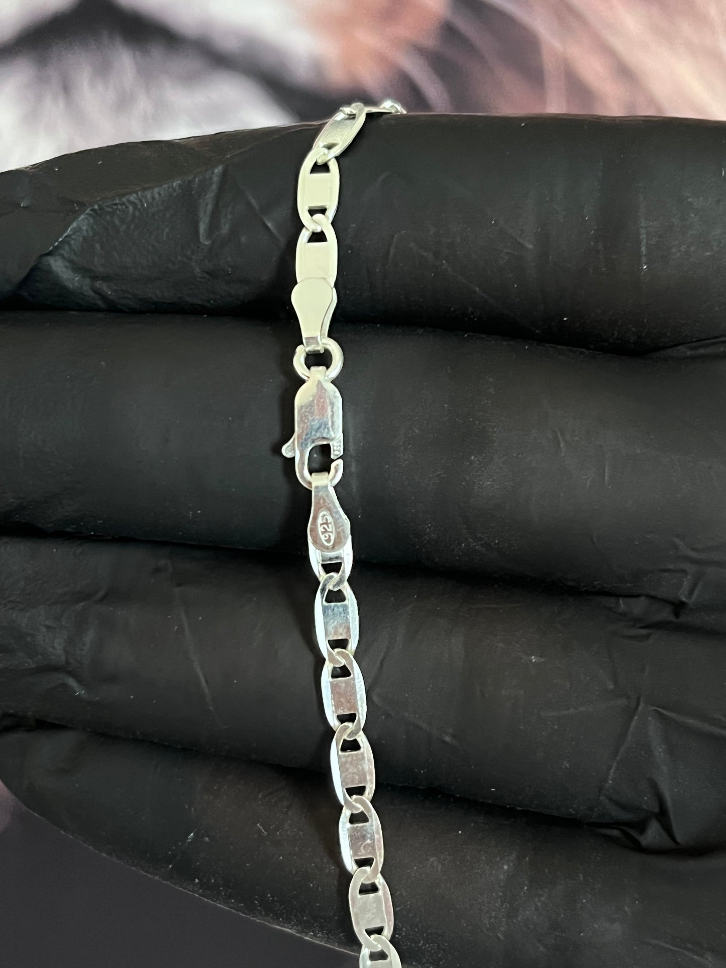 CORRENTE PIASTRINE 3MM x 60CM + PINGENTE NOSSA SENHORA