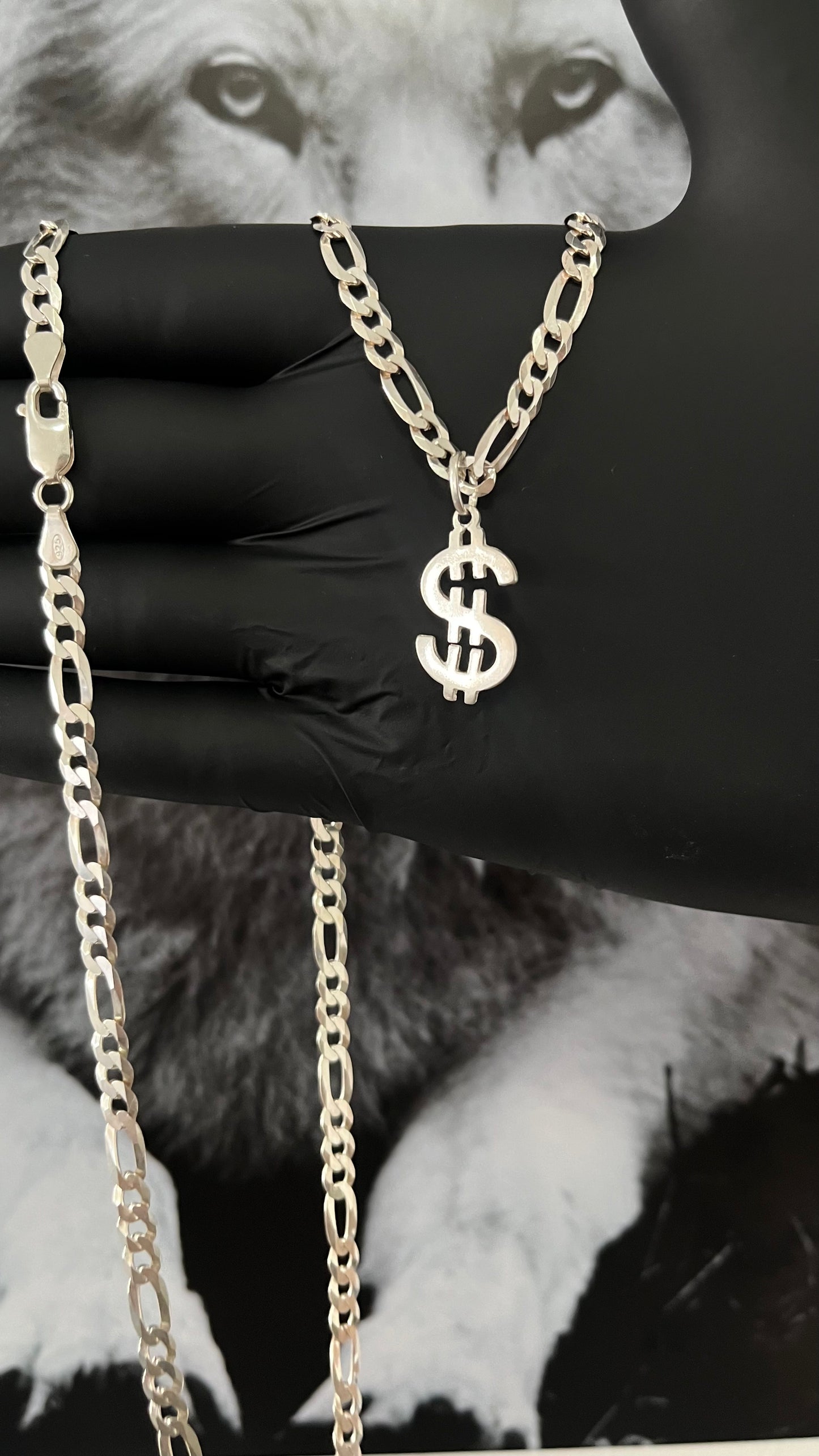 CORRENTE 3x1 5,5MM x 70CM + PINGENTE DE $;