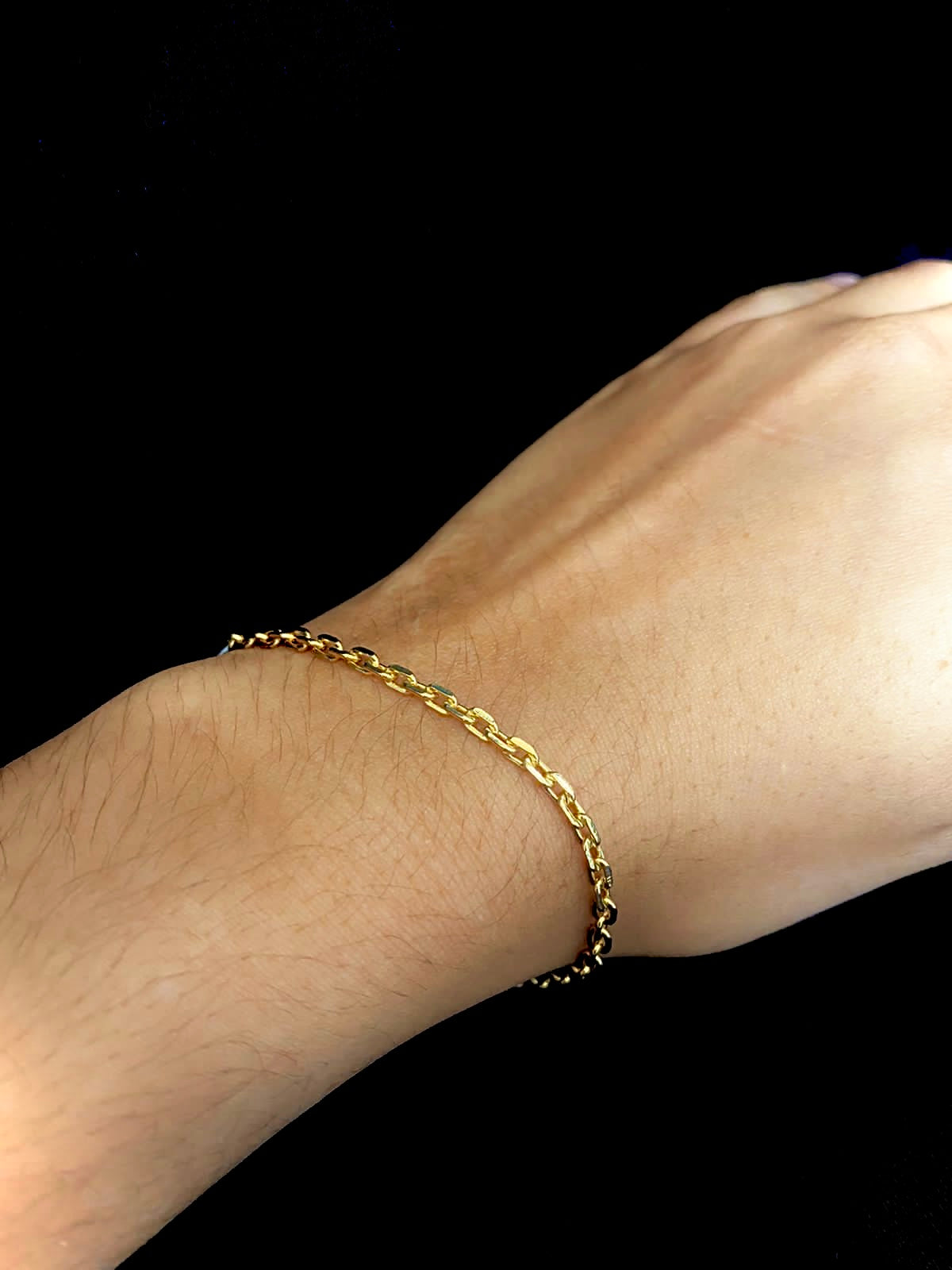 Pulseira cadeado 3mm feminina