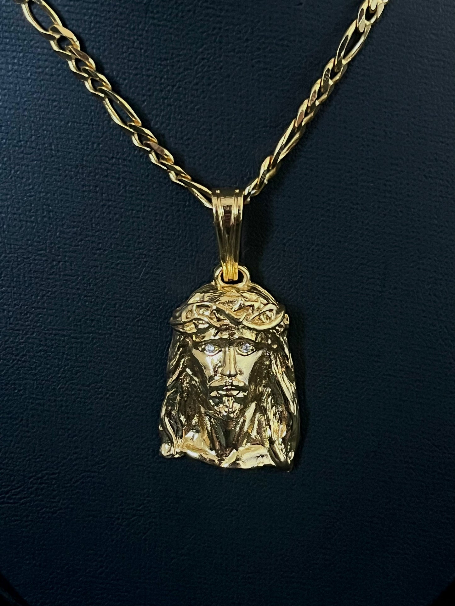 CORRENTE 3x1 70CM X 5MM COM PINGENTE CRISTO