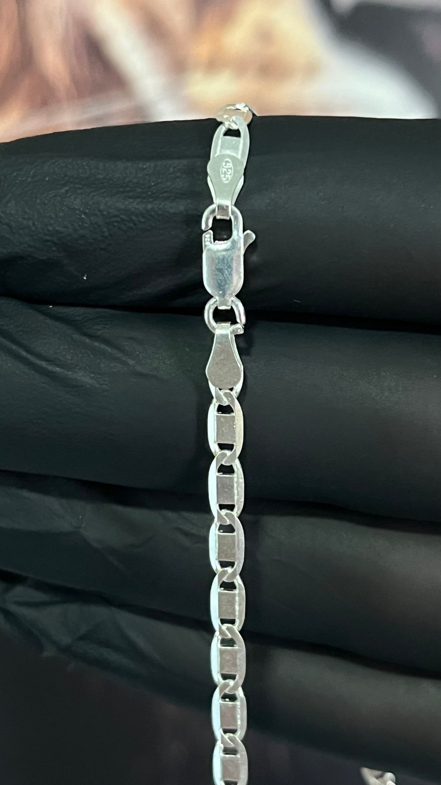 CORRENTE PIASTRINE 3MM x 70CM + PINGENTE CRUZ