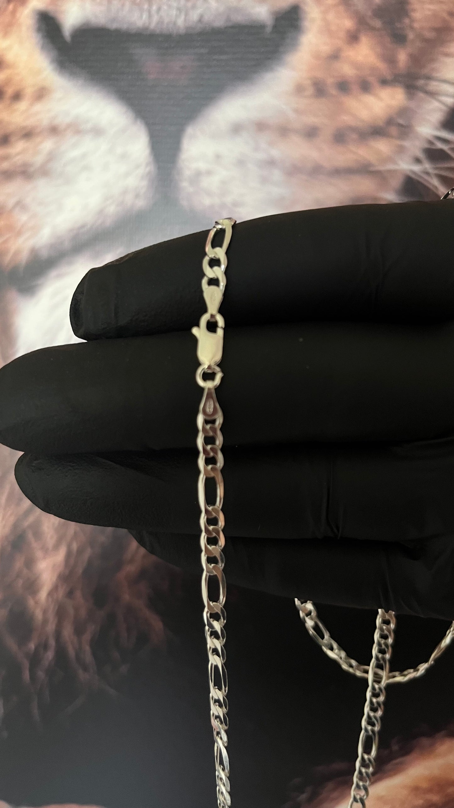 CORRENTE 3x1 4MM x 70CM COM PINGENTE CRUZ DE PLACA