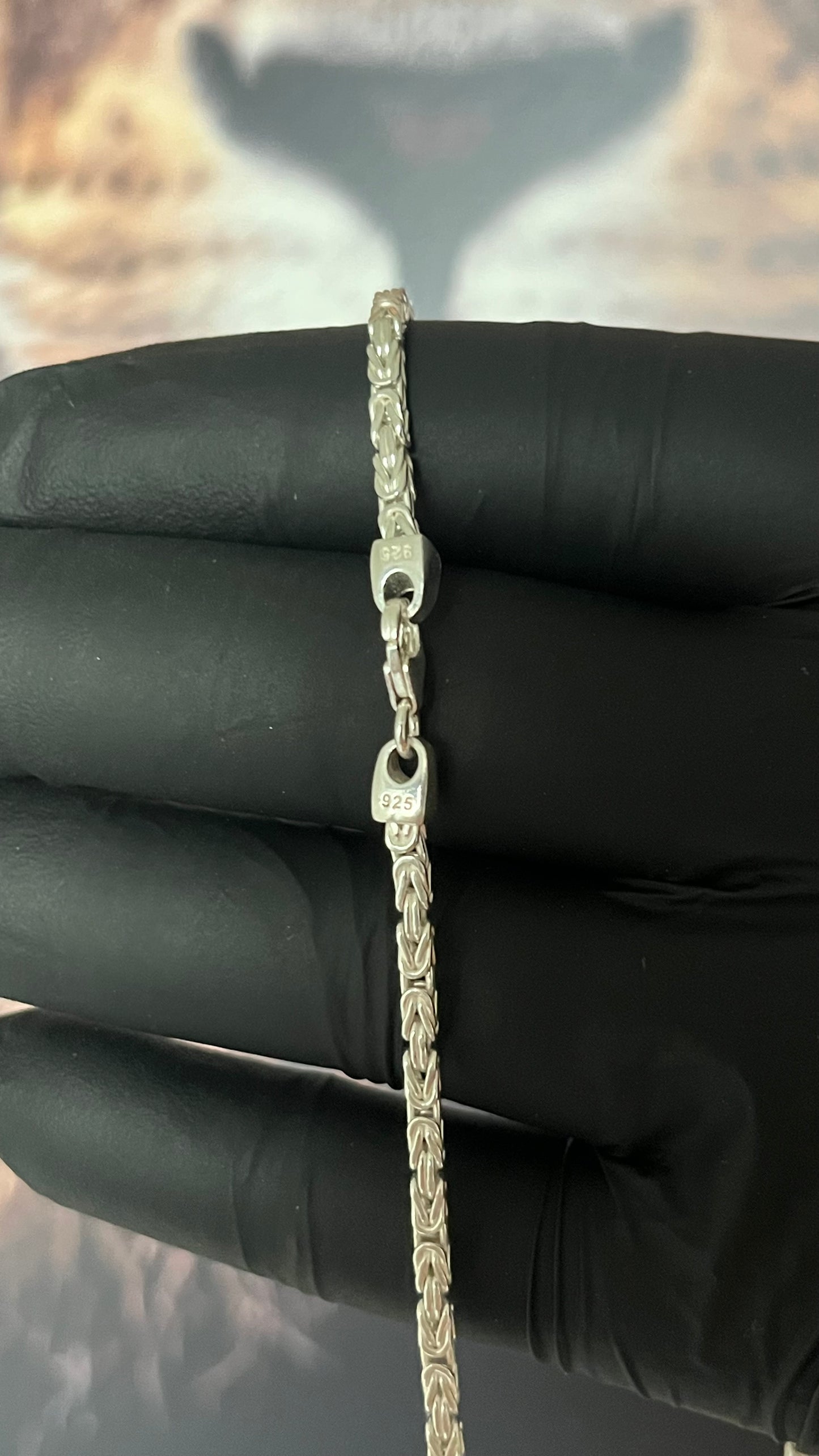 CORRENTE BIZANTINE/PERUANA 4MM X 70CM + PINGENTE FÉ