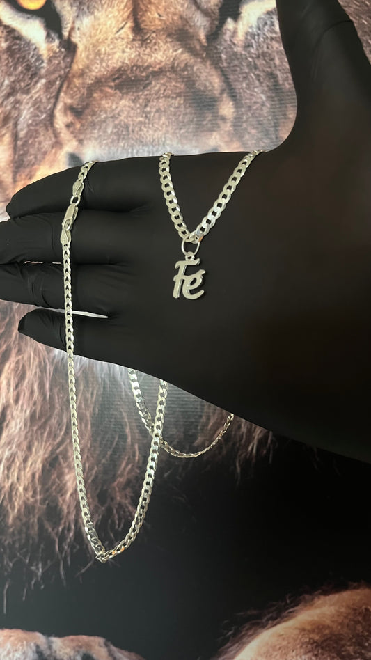 CORRENTE GRUMET 4MM x 70CM + PINGENTE FÉ