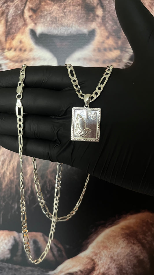 CORRENTE 3x1 70CM X 6MM + PINGENTE FÉ