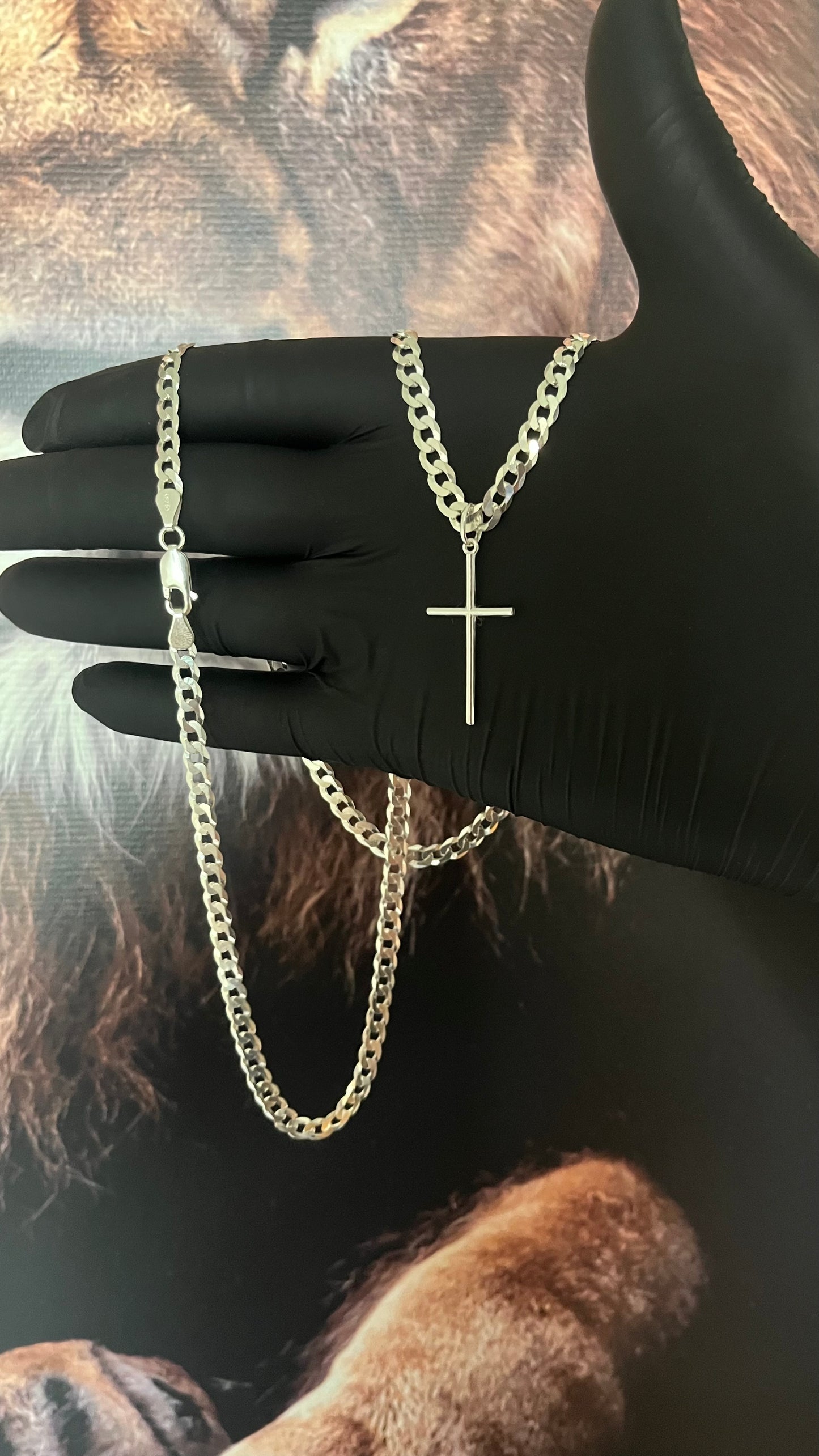 CORRENTE GRUMET 5MM x 70CM + PINGENTE PALITO