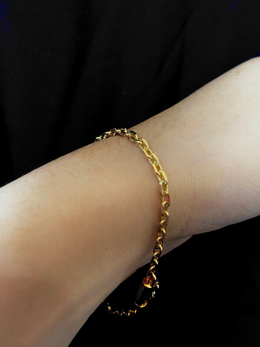Pulseira cadeado 3mm feminina